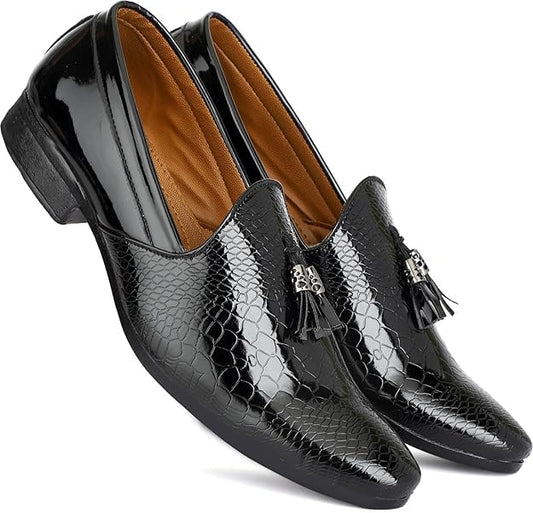 Men Patent Leather Wedding Slip On A009 - alphahostel.in