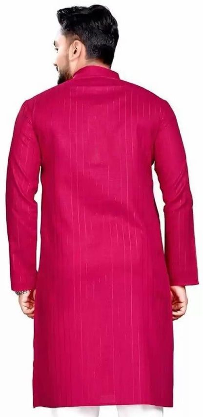 SOLOVIBES Men's Magic Cotton Solid Kurta