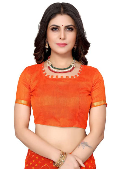 SIRIL Women's Chiffon Printed Saree with Blouse Piece