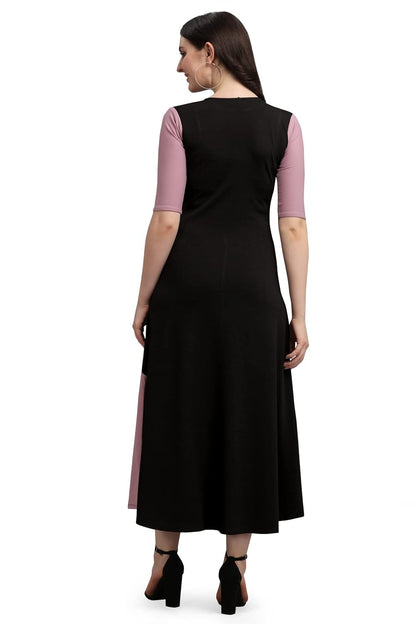 PURVAJA Women's Corduroy Empire Waist Maxi Casual
