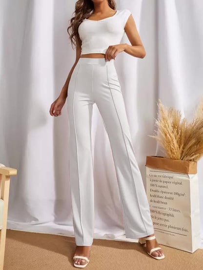 SWADESI STUFF Women's High-Waisted Pant Bell Bottom