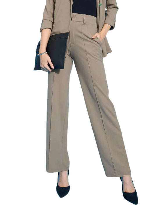 Elendra Women's Polyester Blend Casual Pants