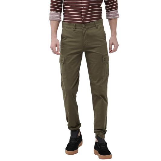 The Indian Garage Co Men's Slim Fit Mid Rise Cargo Pant
