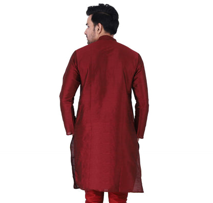 ZYMIN Men's Silk Blend Knee Length Solid Color Style