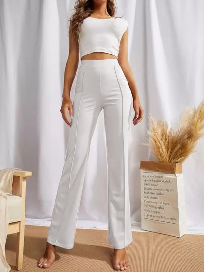 SWADESI STUFF Women's High-Waisted Pant Bell Bottom