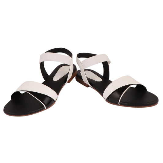 Acknew Women Casual Flats Sandal, Women's Comfort Fashion Ladies Stylish Flat Sandals Slippers for Offce, Every Occasion, Comfortable & Fashionable (181-WH)