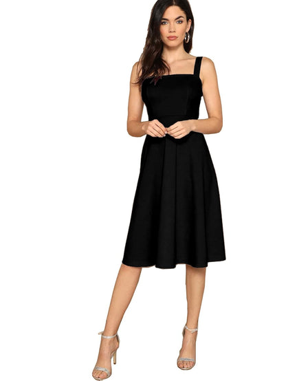 Aahwan Women's Fit And Flare Midi Dress