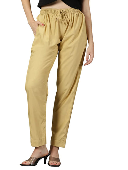 Cadila Women's Cotton Drawstring Rayon Pants