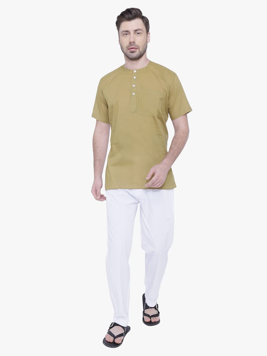 Rajubhai Hargovindas Men Cotton Straight Kurta