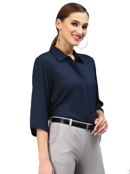 PRIASE B Women's Formal Shirt, 3/4 Sleeve