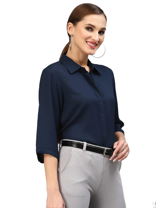 PRIASE B Women's Formal Shirt, 3/4 Sleeve