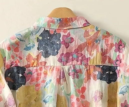 Gufrina Women Mustard Multicolor Floral Print Button
