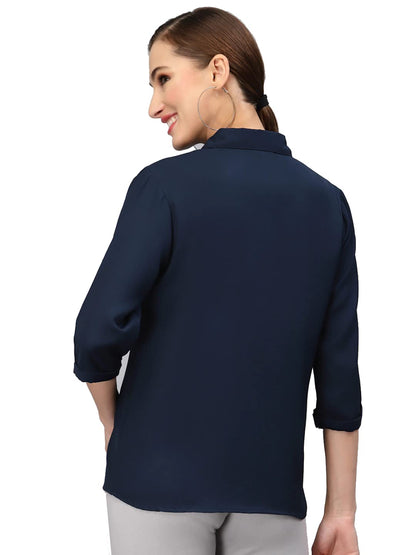 PRIASE B Women's Formal Shirt, 3/4 Sleeve