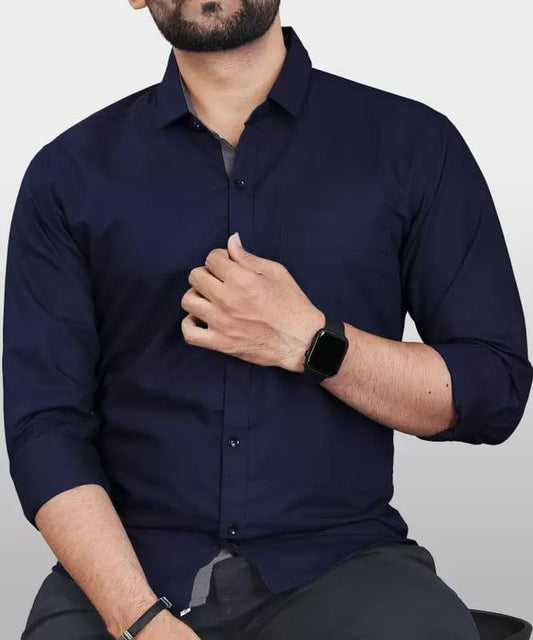 Tee Projekt Shirt for men Cotton Spread Collar Long Sleeve