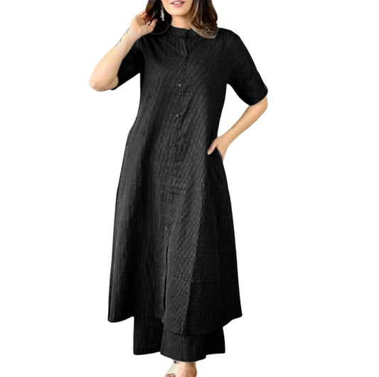 kantha cotton kurta plazzo for women's kurti pant set