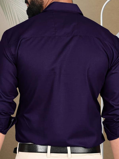 Tee Projekt Shirt for men Cotton Spread Collar Long Sleeve
