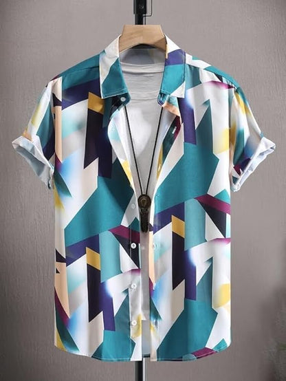 BASSIQ Fashion Mens Lycra Man Casual Shirt Regular Fit
