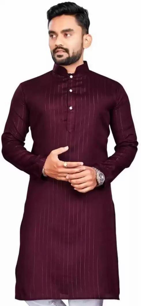 SOLOVIBES Men's Magic Cotton Solid Kurta