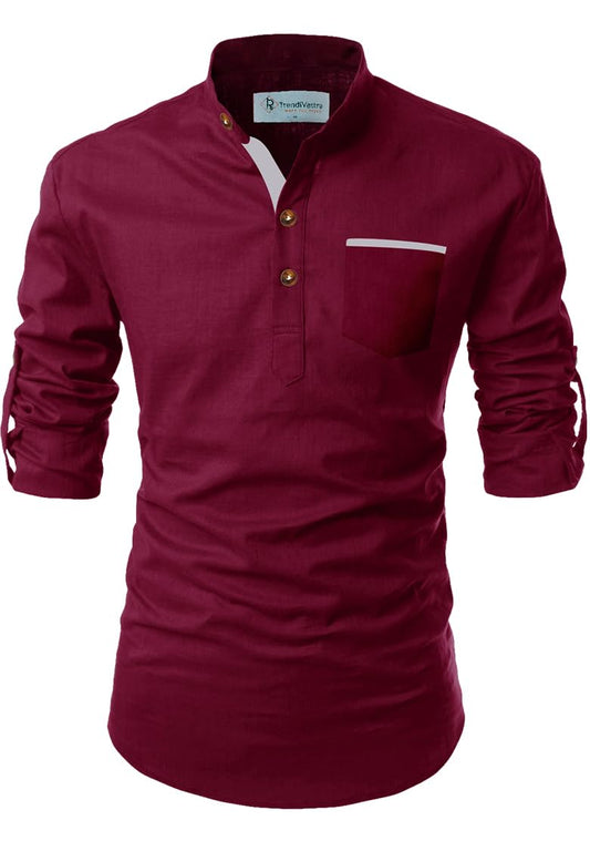 TrendiVastra Men's Cotton Blend Fabric Full Sleeve