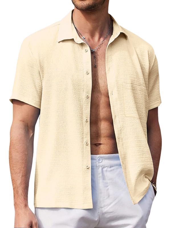 Pinkmint Shirt for Men Stylish Popcorn Textured Shirt