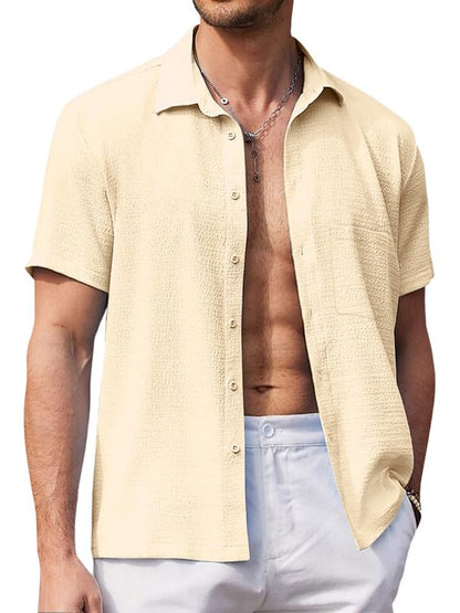 Pinkmint Shirt for Men Stylish Popcorn Textured Shirt