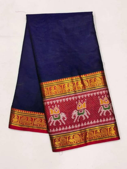 Women Cotton Silk Saree with unstitched blouse