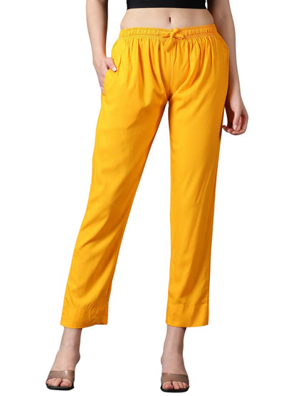 Cadila Women's Cotton Drawstring Rayon Pants