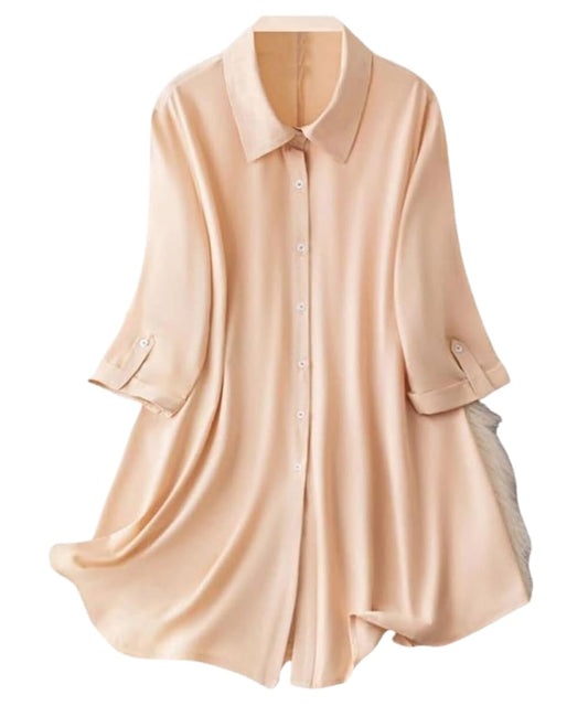 Leriya Fashion Women's Shirt Dress Knee Length Dress | Loose Fit | Button-Down | | 3/4 Sleeve | Summer Wear | Available in (Pack of 2 | Value Pack)