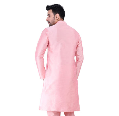 ZYMIN Men's Silk Blend Knee Length Solid Color Style