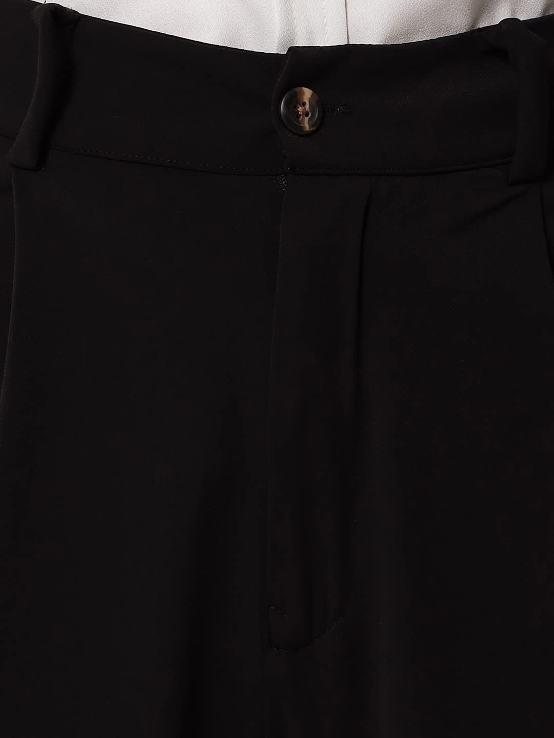 KOTTY Women's Straight Fit Mid Rise Solid Polyester