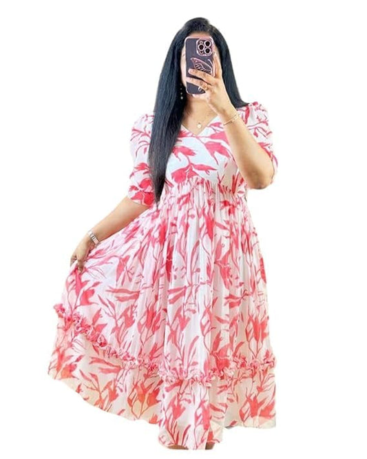 MEERA FAB Women's Pure Cotton Regular Fit Anarkali