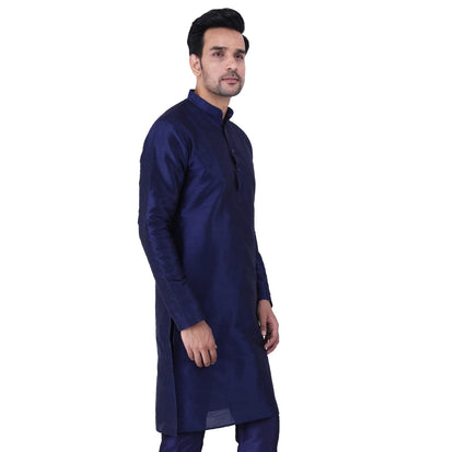 ZYMIN Men's Silk Blend Knee Length Solid Color Style