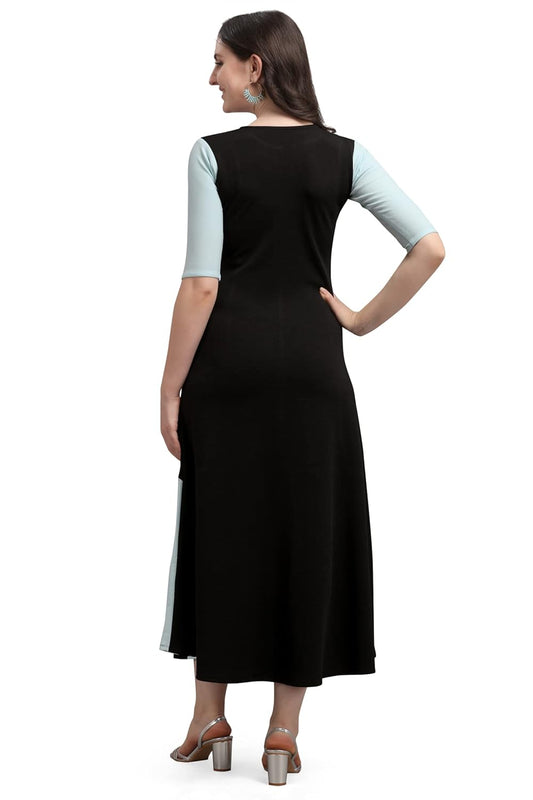 PURVAJA Women's Corduroy Empire Waist Maxi Casual