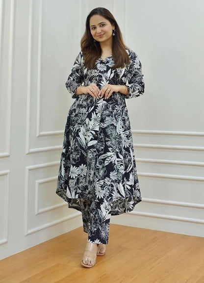Rayon Printed Set for Women NewDesign Straight Kurta