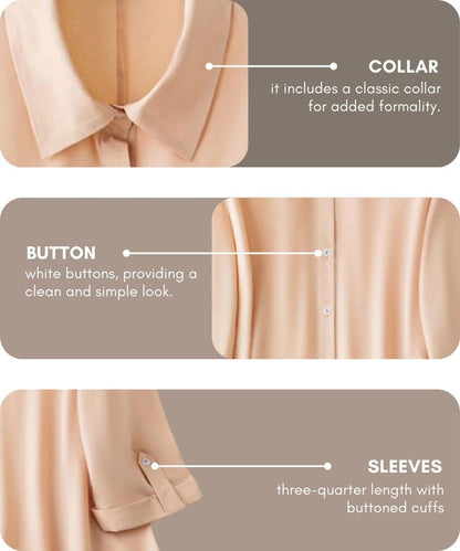 Leriya Fashion Women's Shirt Dress Knee Length Dress | Loose Fit | Button-Down | | 3/4 Sleeve | Summer Wear | Available in (Pack of 2 | Value Pack)
