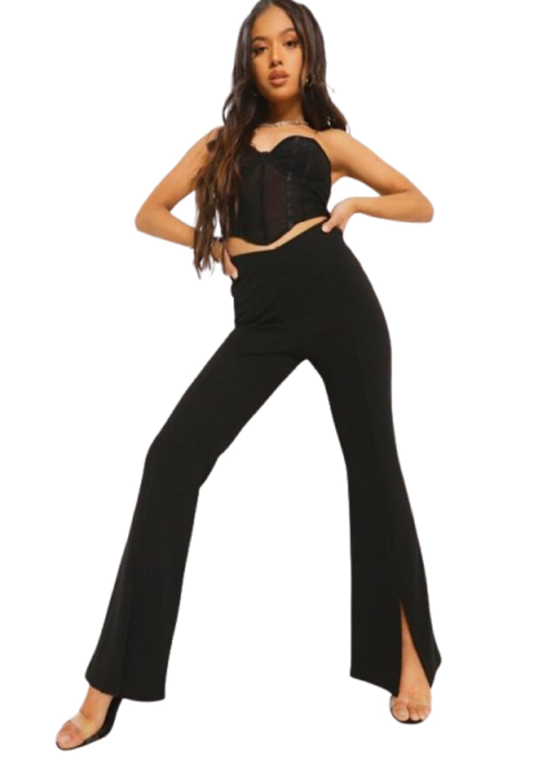 Women's High Waist Bell Bottom Trouser