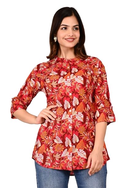 Gudwear Printed Shirt Style Top Women l Stylish Shirt