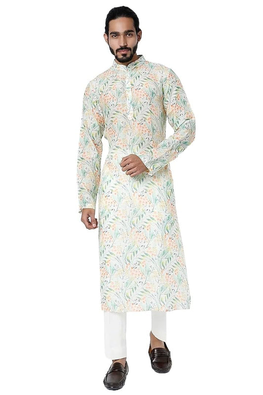 Men's Cotton Blend Regular Fit Casual Regular Printed