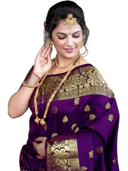 Sugathari Women's Banarasi Saree Pure Kanjivaram Silk Saree