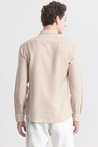 U-Turn Men's Cotton Casual Printed Striped Stylish