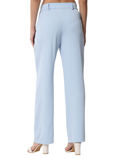 KOTTY Women's Straight Fit Mid Rise Solid Polyester