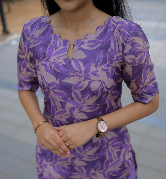 Sun Fashion And Lifestyle Women's Chanderi Stitched