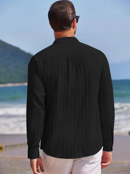 Leriya Fashion Casual Textured Button Down Regular Fit