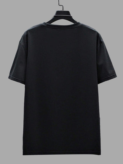 CHKOKKO Women's Polyester Oversized Fit Oversized Round Neck Drop Shoulder Printed T-Shirt