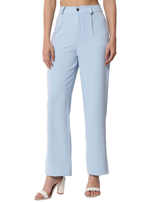KOTTY Women's Straight Fit Mid Rise Solid Polyester