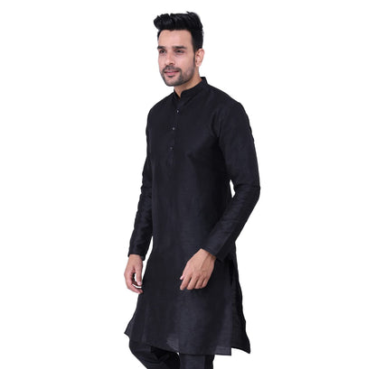 ZYMIN Men's Silk Blend Knee Length Solid Color Style