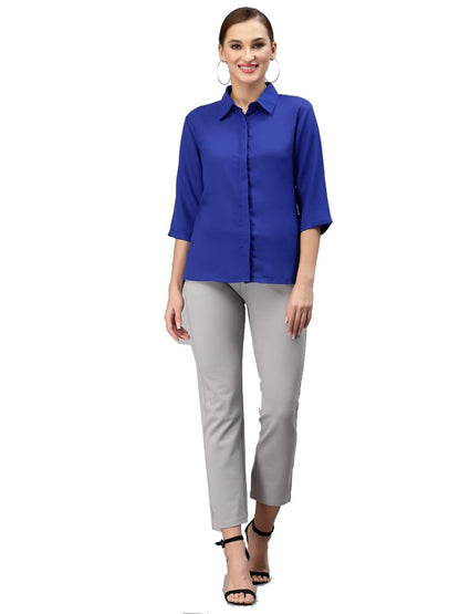 PRIASE B Women's Formal Shirt, 3/4 Sleeve