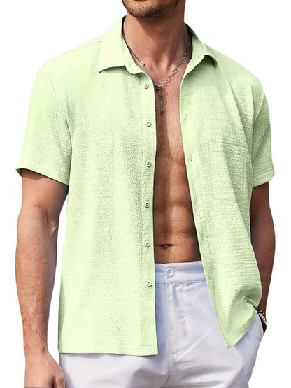 Pinkmint Shirt for Men Stylish Popcorn Textured Shirt