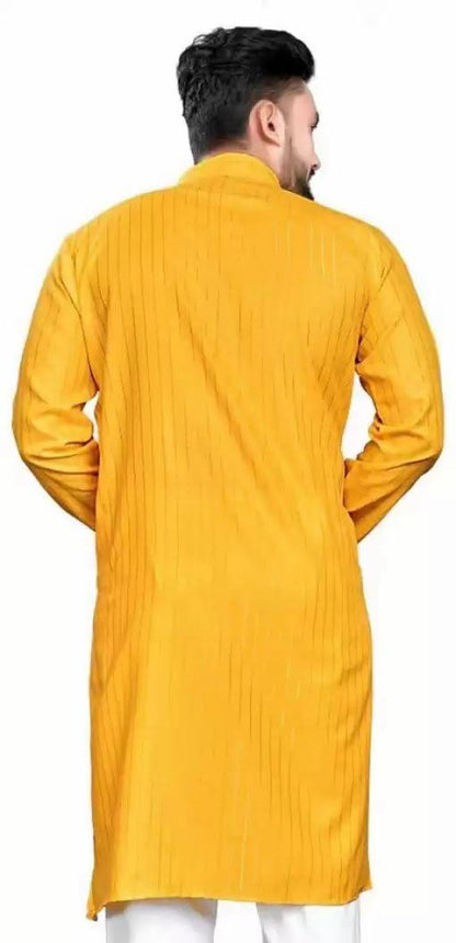 SOLOVIBES Men's Magic Cotton Solid Kurta