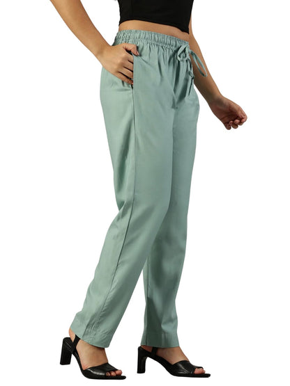 Cadila Women's Cotton Drawstring Rayon Pants